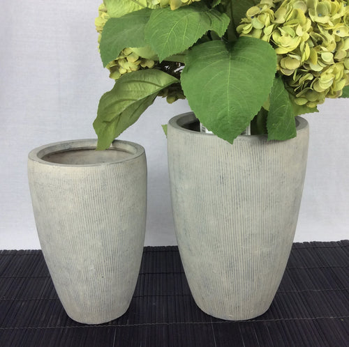 Micro-Scratch Round Vase S/2