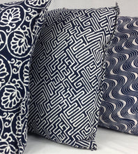 Load image into Gallery viewer, Batik Cushion blue