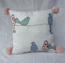 Load image into Gallery viewer, Bird Cushion with PomPoms
