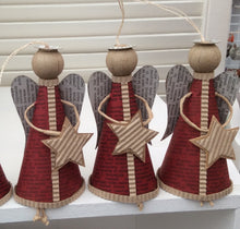 Load image into Gallery viewer, Recycled Paper Christmas Decoration - Angel box pack/12