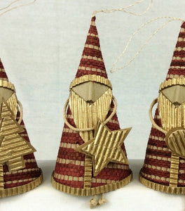 Recycled Paper Christmas Decorations - Santa
