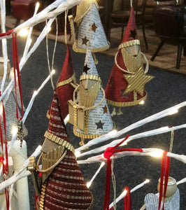 Recycled Paper Christmas Decorations - Santa