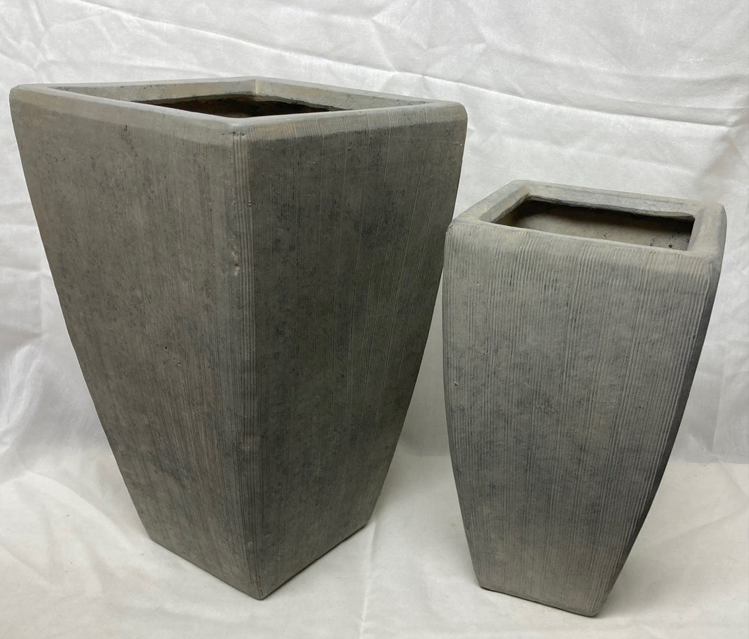 Micro-Scratch Square Vase S/2