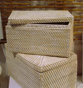 Rattan Lidded Box