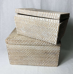 Rattan Lidded Box
