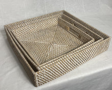 Load image into Gallery viewer, Rattan Square Trays