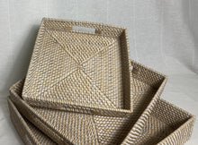 Load image into Gallery viewer, Rattan Square Trays