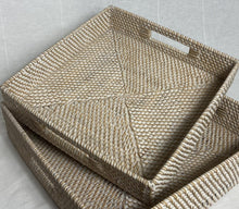 Load image into Gallery viewer, Rattan Square Trays