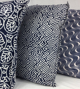 Batik Cushion blue