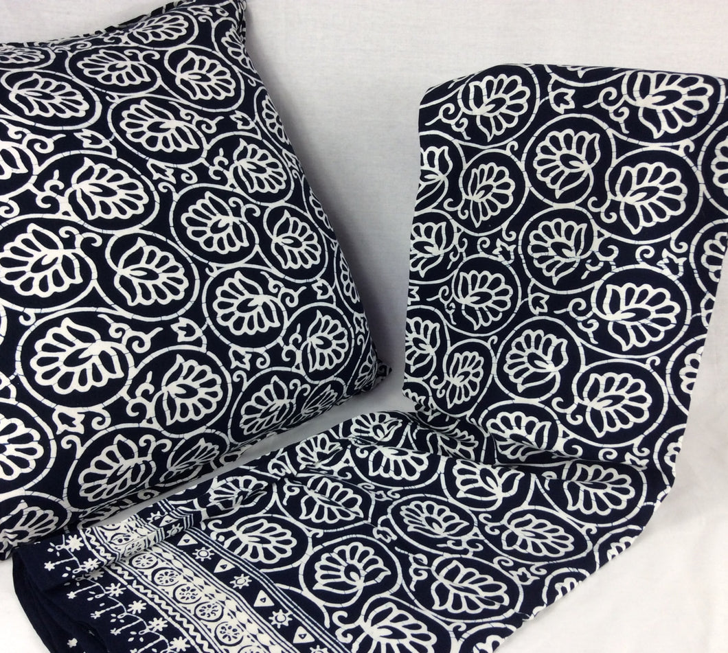 Batik Throw Blue