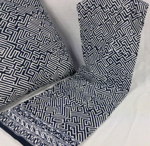 Batik Throw Blue