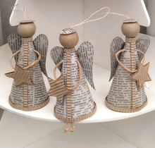 Load image into Gallery viewer, Recycled Paper Christmas Decoration - Angels