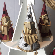 Load image into Gallery viewer, Recycled Paper Christmas Decorations - Santa