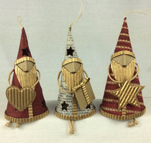 Load image into Gallery viewer, Recycled Paper Christmas Decorations - Santa